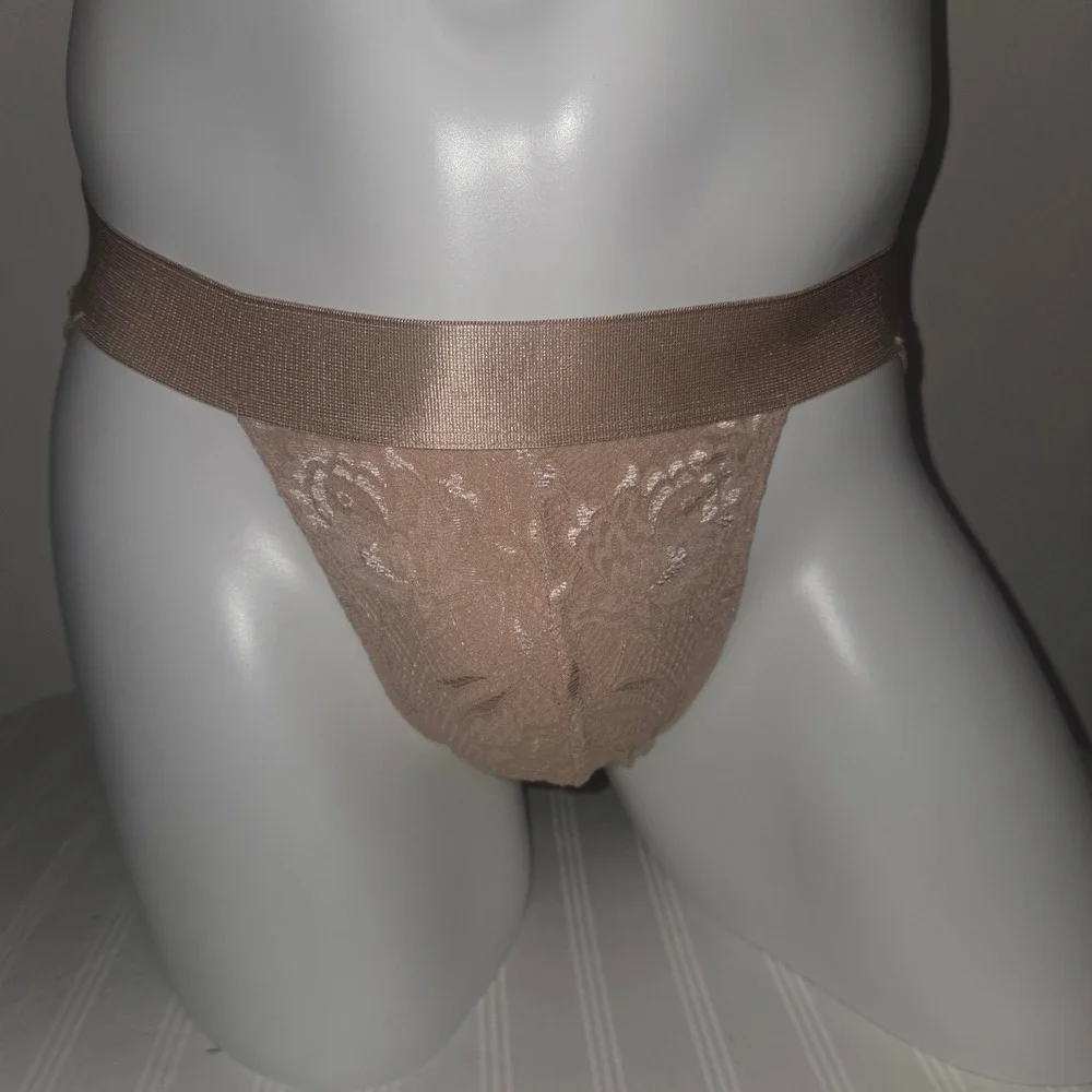 Cosabella Never Say Never Men's Lace Mid-Rise Brief Shimmer Contour Pouch